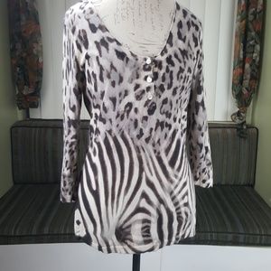 Chico's leopard Knit top